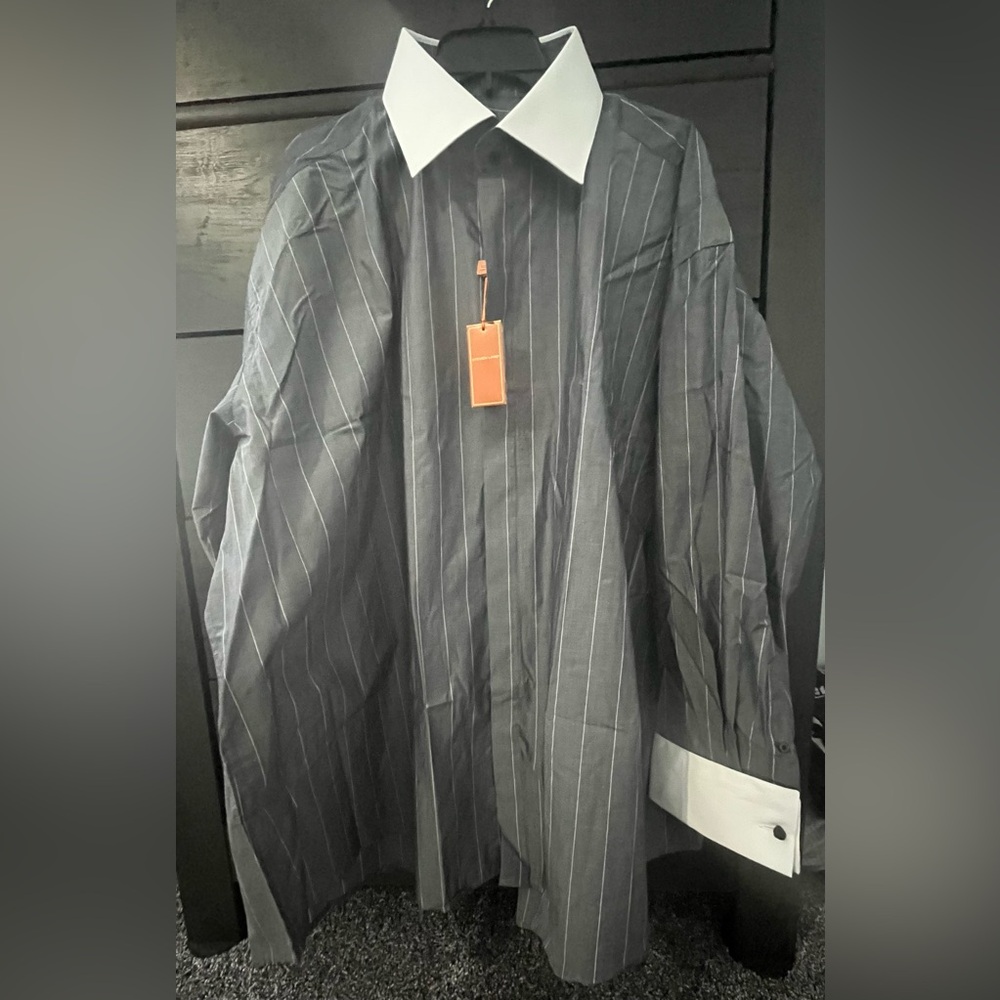 Steven land men’s dress shirt NWT gray 3X-4X